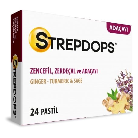 Strep Dops Zencefil Zerdeçal Adaçayı Pastil