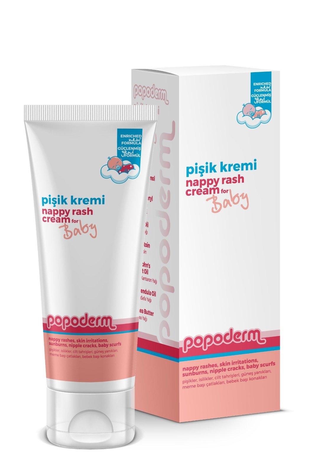 Popderm Bebek Pişik Önleyici ve Onarıcı Bakım Kremi