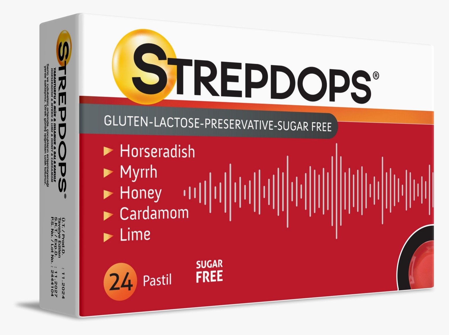 Strep-Dops Yabanturpu, Mür, Ihlamur, Bal, Kakule 24 Pastil