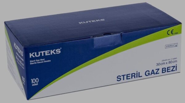 KUTEKS STERİL HİDROFİL GAZ BEZİ 30*80 cm 100 ADET